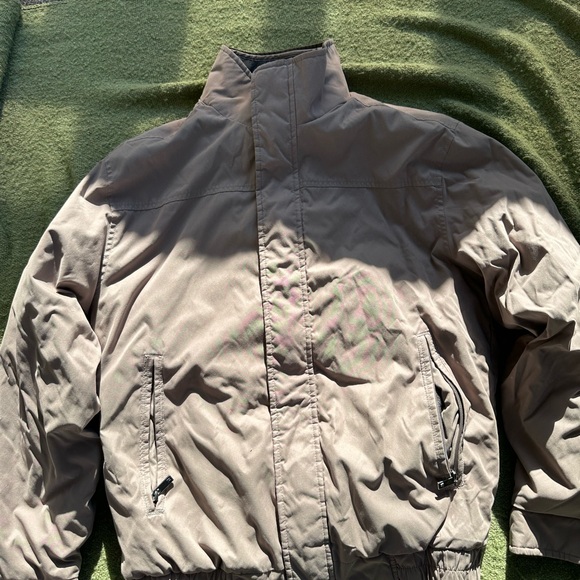 Men's Tan Jacket with Zipper Pockets - Picture 1 of 7